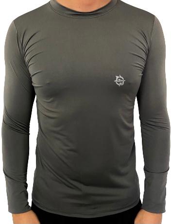 Kit C/ 3 Camisas UV Térmicas Ice Proteção Solar UV50+ Unissex Segunda Pele Preto Cinza Vermelho