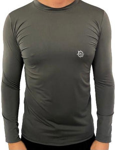 Kit C/ 3 Camisas UV Térmicas Ice Proteção Solar UV50+ Unissex Segunda Pele Preto Azul Cinza
