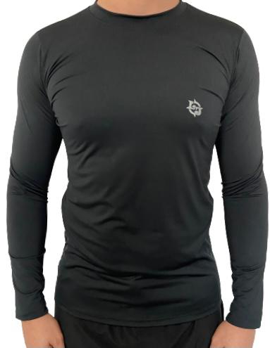 Kit C/ 3 Camisas UV Térmicas Ice Proteção Solar UV50+ Unissex Segunda Pele Preto Cinza Vermelho